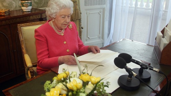 The Queen delivers her Commonwealth Day message at Buckingham Palace