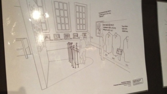 Plans for the interior of the Grantham Museum