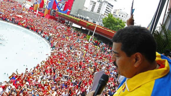 Thousands of people lined the streets in Venezuela today.
