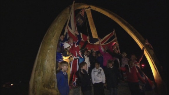 Falkland Islanders celebrated after the resounding referendum results