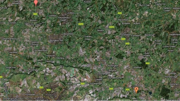 A map of the main areas affected by the snow