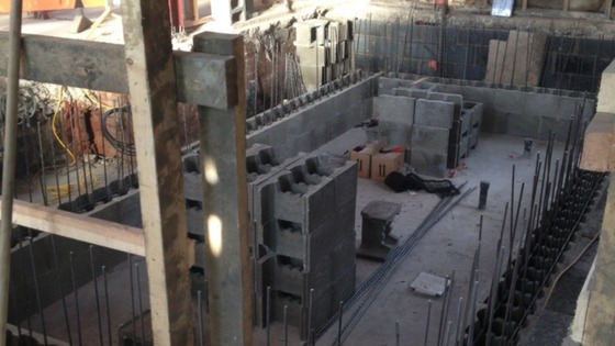 The new pool begins being built