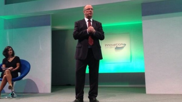 Sir David Nicholson on stage 