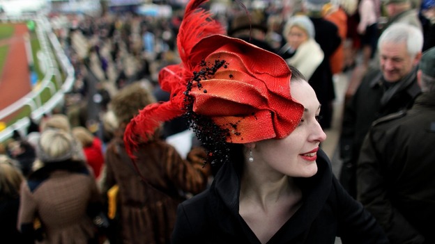 Ferniche Millinery poses for a picture during Ladies Day 