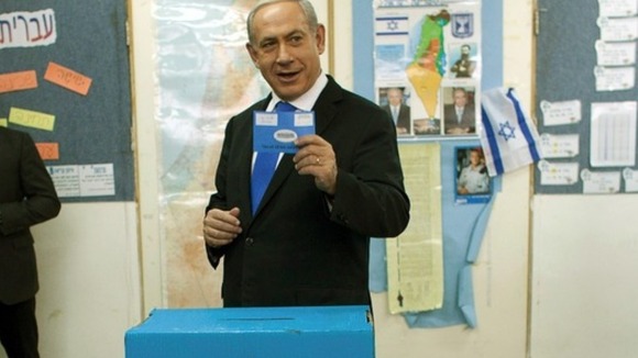 Netanyahu casting his vote
