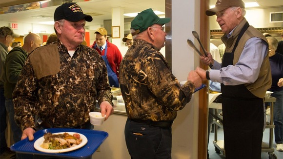 Vice President Joe Biden serves rolls