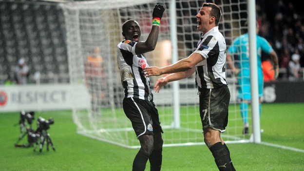 Papiss Cisse and Steven Taylor