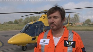 Simon Le Bon at Coventry's Baginton airport
