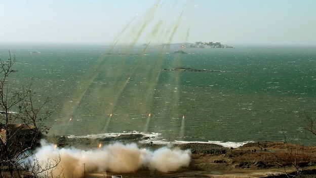 North Korea's artillery sub-units conduct a live shell firing drill 