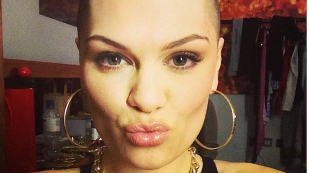 Jessie J posts a picture of her newly bald head in aid of Comic Relief.