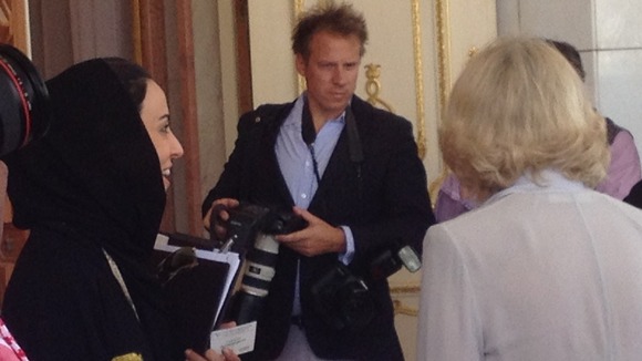 Camilla at Saudi's parliament building today