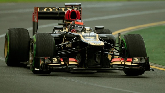 Lotus Formula One driver Kimi Raikkonen during the qualifying session of the Australian Grand Prix