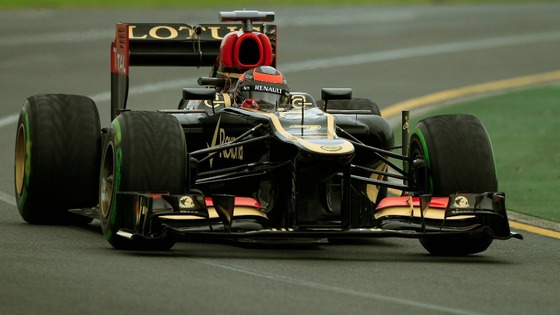 Lotus Formula One driver Kimi Raikkonen during the qualifying session of the Australian Grand Prix