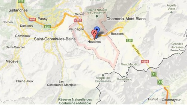 Area of the Alps where bodied were found