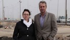 Terry Lloyd's daughter Chelsey and ITV News presenter Mark Austin
