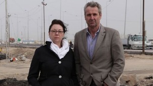 Terry Lloyd's daughter Chelsey and ITV News presenter Mark Austin