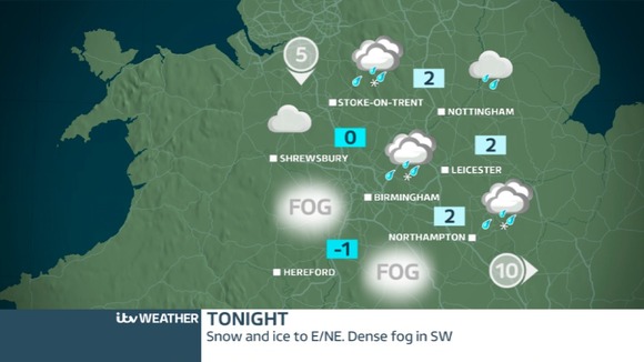 Sunday night's weather