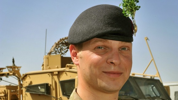 Lance Corporal Graham Tingley, aged 25 from Pontefract, after receiving his shamrock.