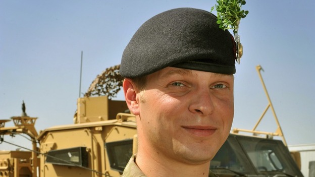 Lance Corporal Graham Tingley, aged 25 from Pontefract, after receiving his shamrock.