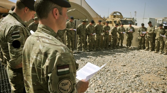 Members of the Royal Dragoon Guards (RDG) were presented with a trefoil to celebrate St Patrick's Day.