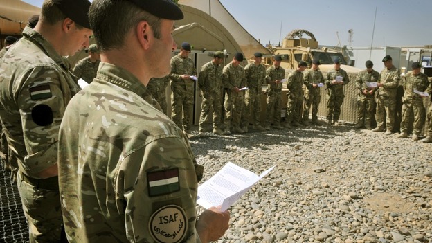 Members of the Royal Dragoon Guards (RDG) were presented with a trefoil to celebrate St Patrick's Day.