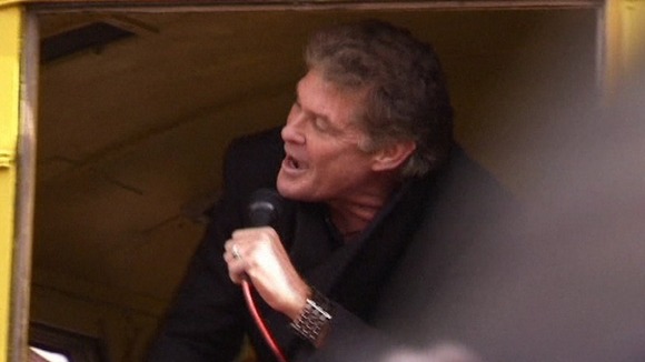 David 'The Hoff' Hasselhoff sings to save Berlin Wall