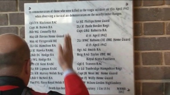 plaque being blessed