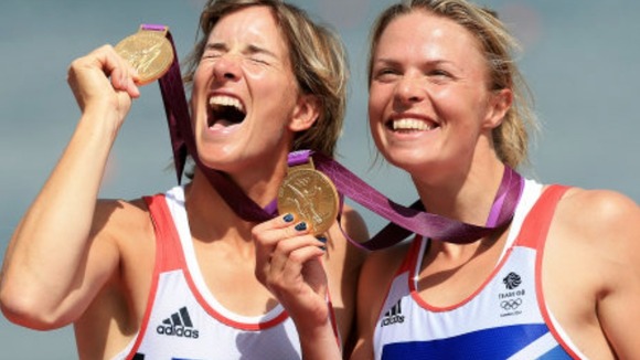 Anna Watkins, right, has confirmed she is having a baby