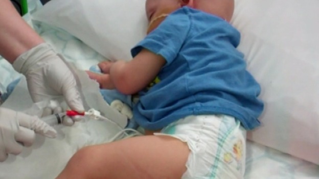 Charlie in hospital 
