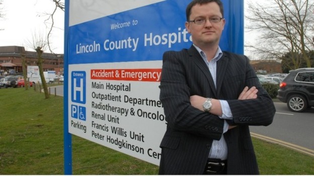 Gary Walker outside Lincoln County Hospital