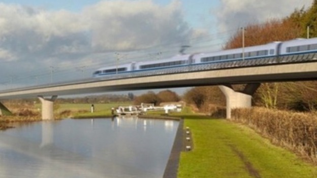 Computerised image of HS2