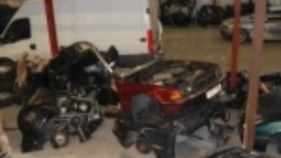 The lock-up where the cars were prepared 