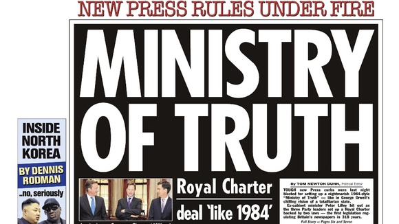 Ministry of Truth: The Sun front page