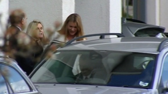 Joss Stone climbs into a car waiting near the court