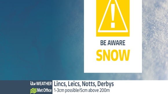 Snow warning in place