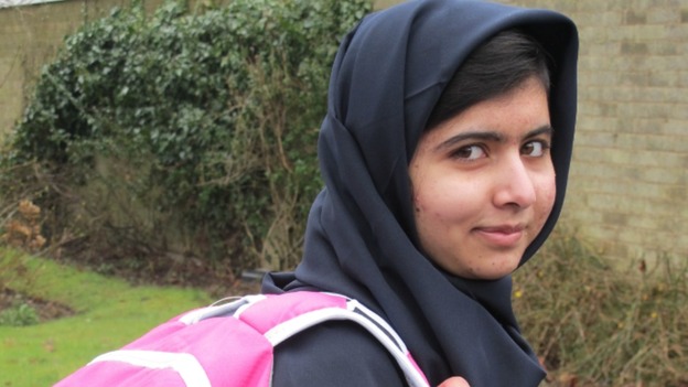 Malala's first steps back to school