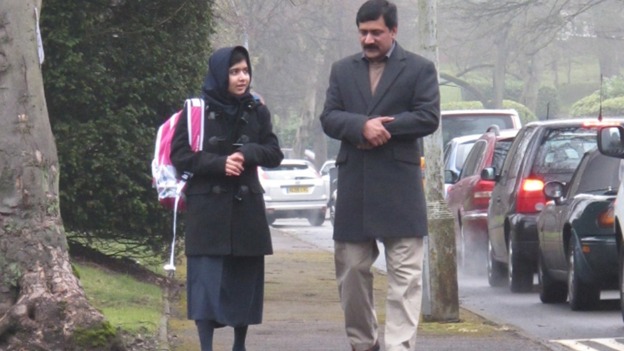 Malala back at school