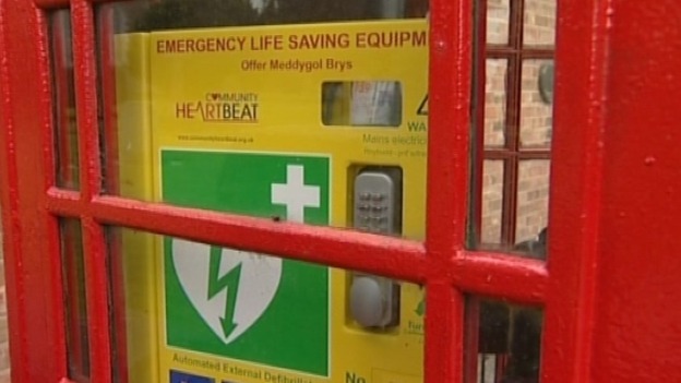 Defibrillator fitted in another village phone box