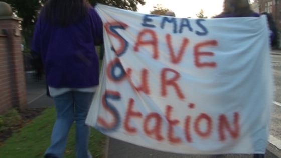 A previous demonstration in the East Midlands