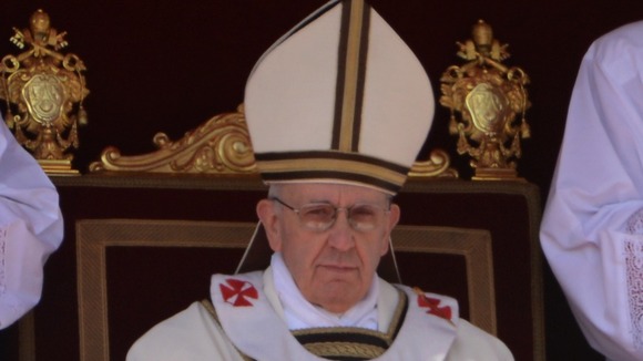 Pope Francis during his inaugural mass.