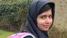 Malala Yousafzai pictured on her way to school in Birmingham this morning.