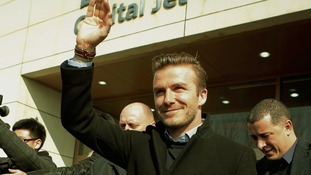 David Beckham leaves the family behind for his trip to China