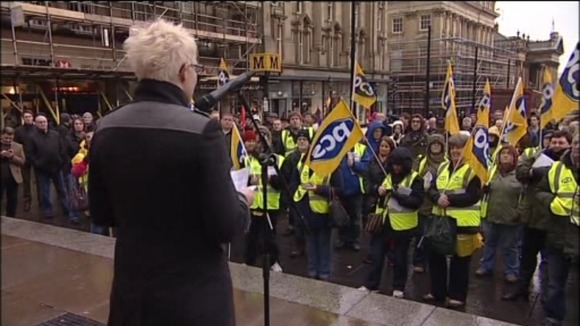 Strikers in Newcastle