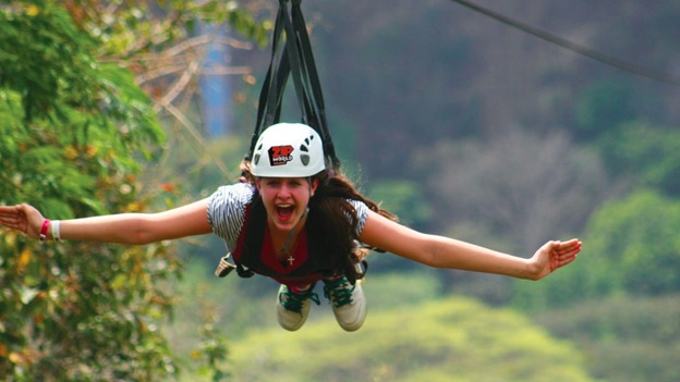zip wire rider
