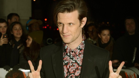 Matt Smith arriving at the David Bowie Is exhibition