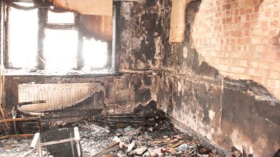 The damage caused by the fire