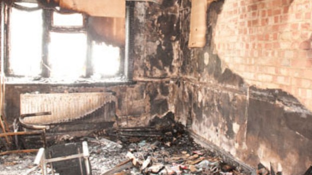 The damage caused by the fire