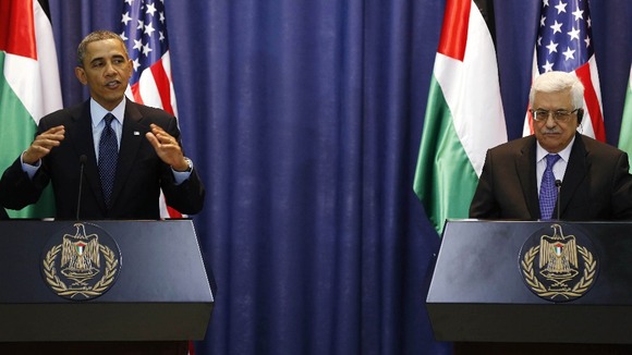 President Barack Obama and Palestinian President Mahmoud Abbas.