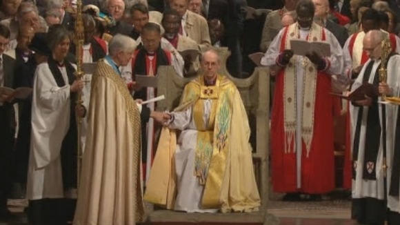 The enthronement of Rt Rev Justin Welby.