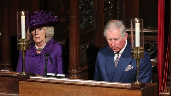 The Duchess of Cornwall and the Prince of Wales attended the Archbishop of Canterbury's enthronement ceremony.